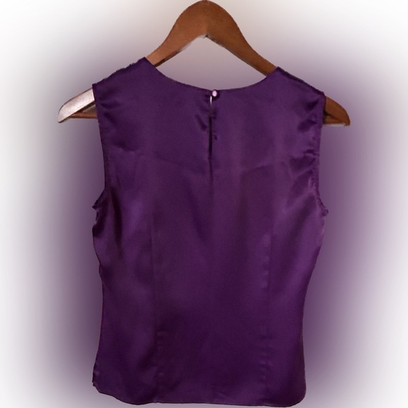 Kasper Petite Small Purple sleeveless Blouse - Picture 3 of 3